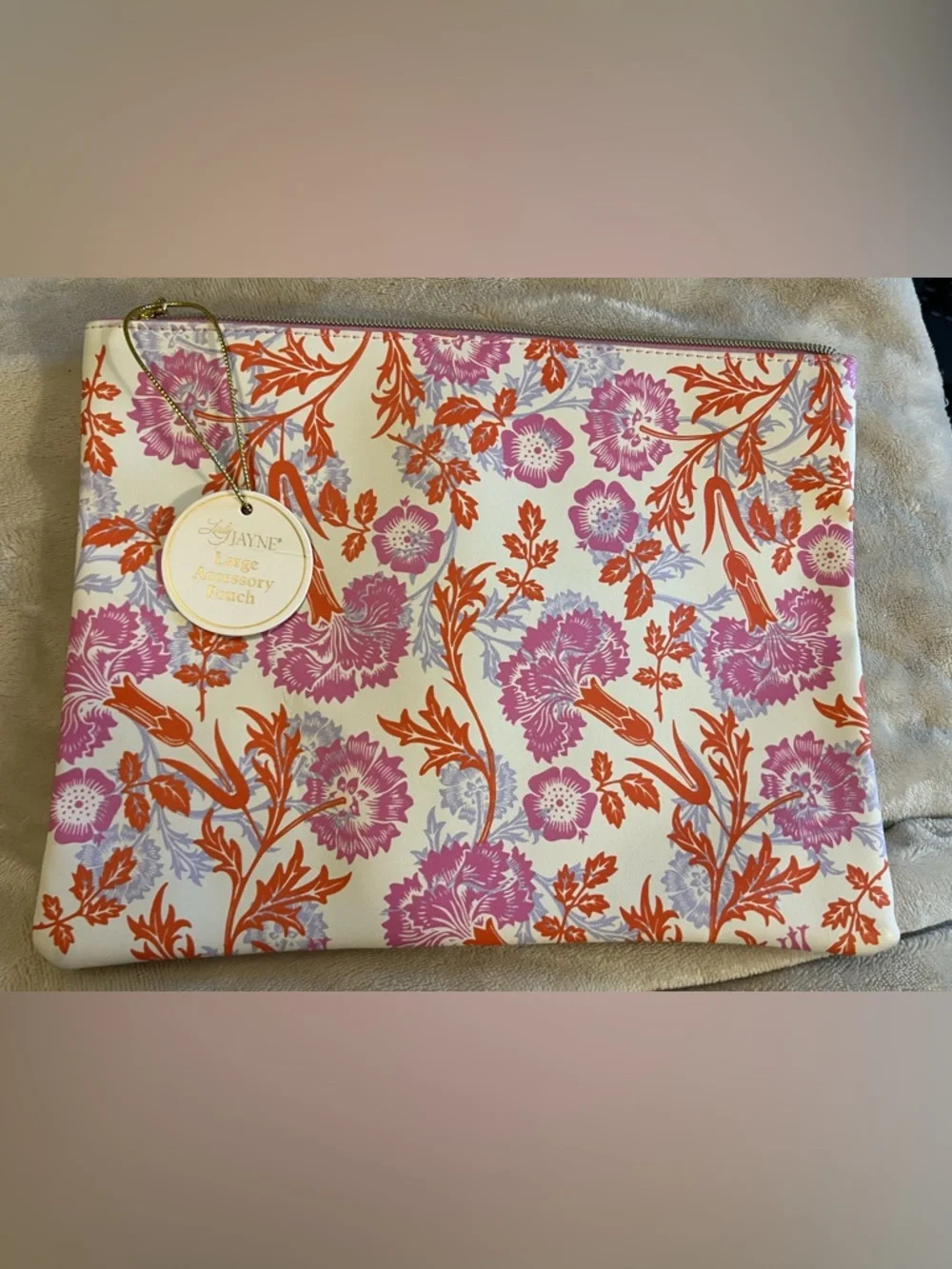 Lady Jayne Floral Pouch Bundle Woven Straw Clutch Ipsy Butterfly Daisy Set of 4